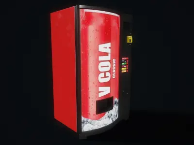 Cola Vending Machine Low-poly 3D model