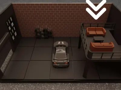 Curve Sofa Set  1 64 Scale Diorama Furniture  3D print model