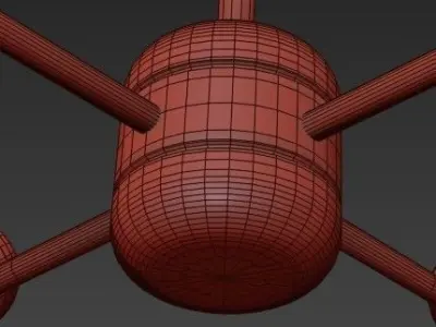 Modfrugal DIY brass chandelier 3D model