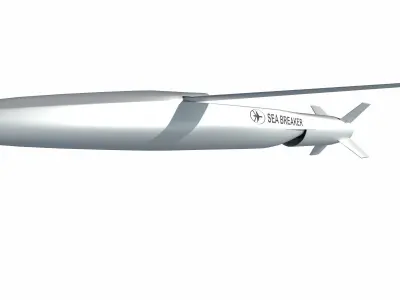 Sea Breaker - Long Range Guided Missile 3D model