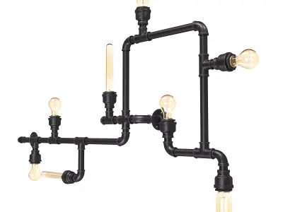 Ideal Lux Plumber PL8 Nero 3D model