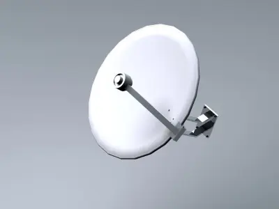 Parabolic Antenna Low-poly 3D model