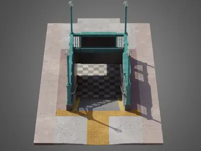 Subway entrance 3D model