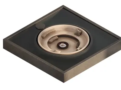 Relaxation area with fireplace in the pool 3D model