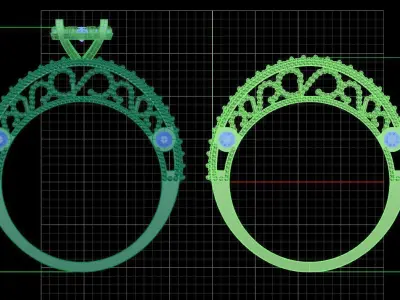 Jewelry ring 329 3D print model purchase