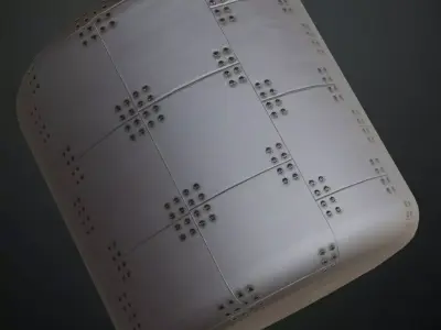 Dull Industrial Metal Plates PBR Seamless Texture