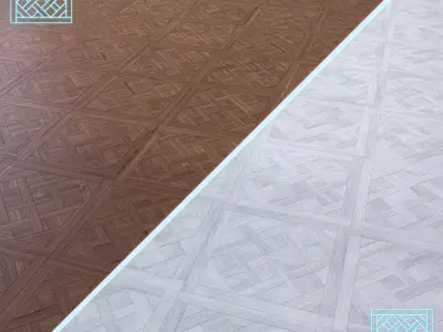 Parquet - Laminate - Wooden floor 2 in 1 Low-poly 3D model 77