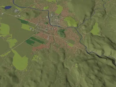 Podgorica Montenegro - city and urban 3D model