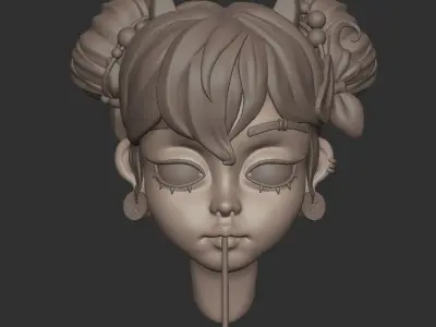 Scuplt In 3d Low-poly 3D model