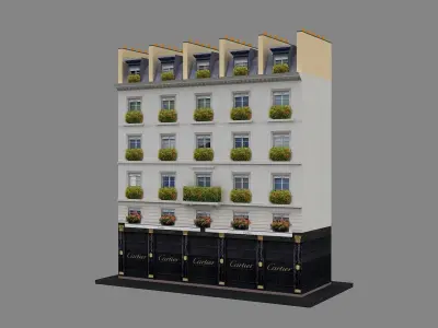Typical Parisian Apartment 3d Building 07 3D model