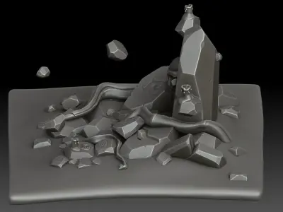 Stylized Totem 3D model