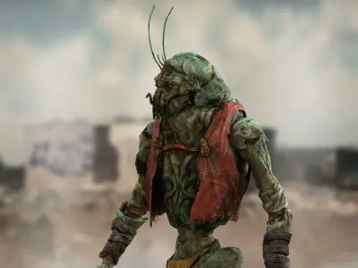 Alien Prawn from District 9  Low-poly 3D model