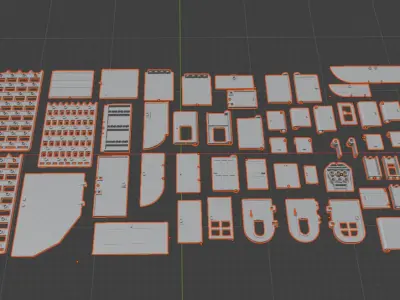 PixelBricks3D - LEGO Door Pack 3D print model