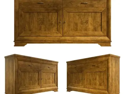 Betamobili - Credenza 2 ante grandi  Sideboard 2 large doors  Low-poly 3D model