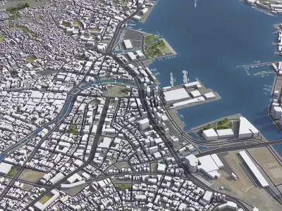 Nagasaki Low-poly 3D model