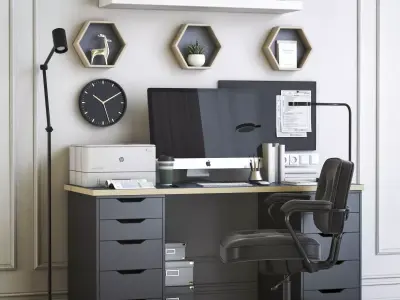 Office workplace 42 3D model