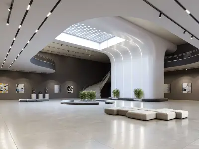 Interior Art Gallery 04 3D model