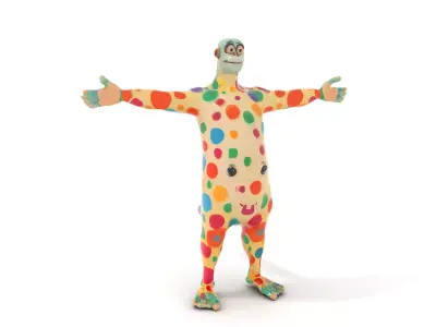 Colorful Dotted Character Model Pack Low-poly 3D model