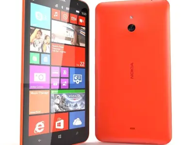  Nokia Lumia 1320 red 3D model