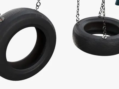 Tire swing outdoor 02 3D model