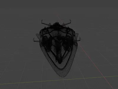 Guidel spaceship in space 3D model