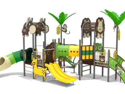 Jungle Playground Low-poly 3D model