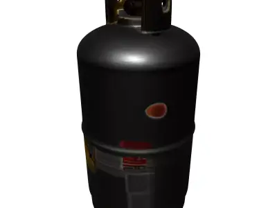 Weathered Industrial Gas Cylinder Low-poly 3D model