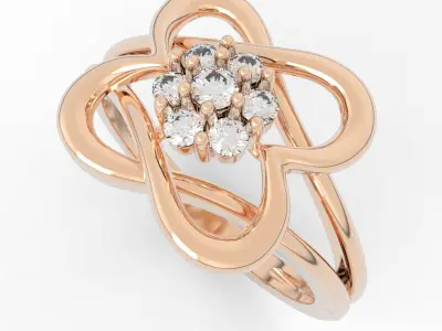 Lucky Four Leaf Clover Ring 3D print model purchase