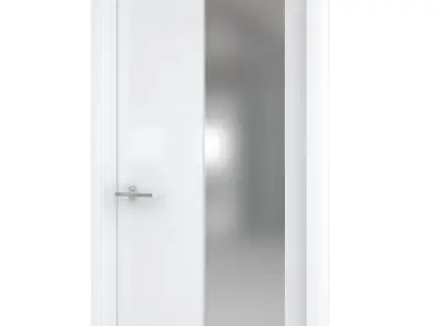 Door-017 door with glass panel 3D model