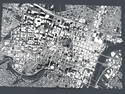Cityscape Austin Texas USA  3D model