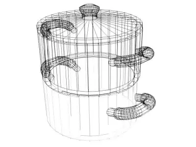 Cookware - Steamer pot 3D model