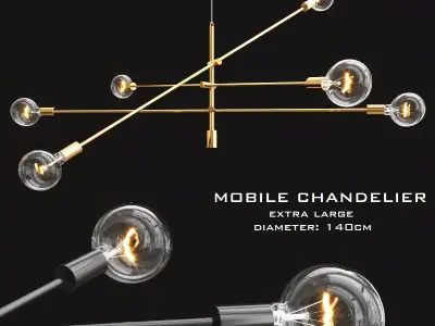 Mobile chandelier grand 3D model