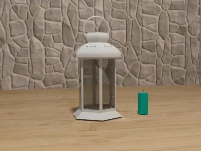 set of 3 lanterns 3D model