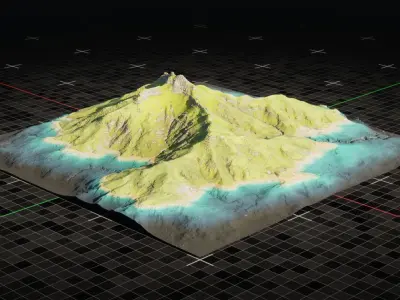 Island Mountain 1 3D model
