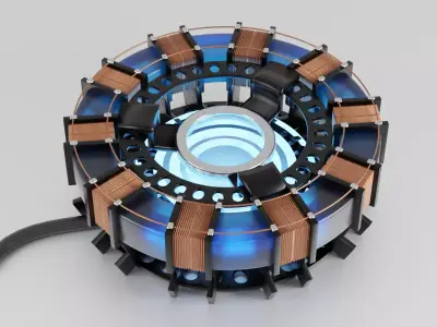 Iron Man Arc Reactor  Low-poly 3D model
