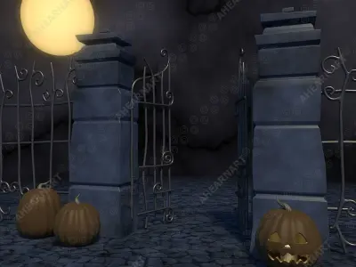 Nightmare Before Christmas Gate 3D model