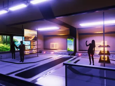 3D Showroom Level Kit Vol 26 Low-poly 3D model