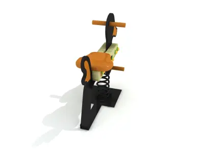 Kids Game Play Equipment 009 Wood Duck Rocker 3D model