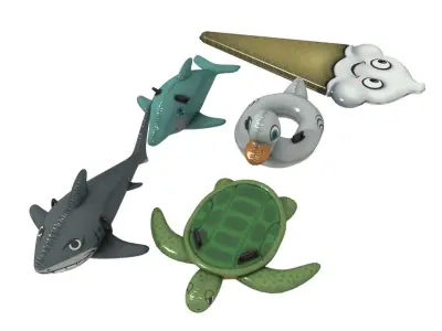 SUMMER TIME ASSETS Low-poly 3D model