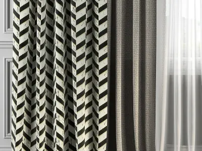 Curtain Set 179 3D model