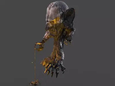 Goblin hand statue full  3D model