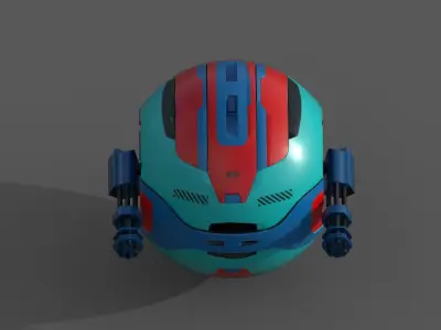 Scifi Ball Low-poly 3D model