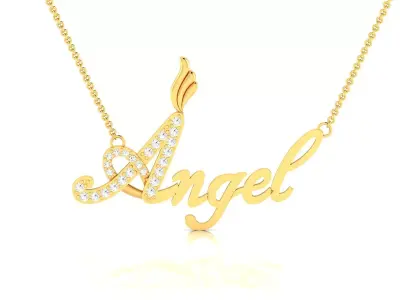 Angel Pendant 3DM STL OBJ FBX Render Details 3D print model