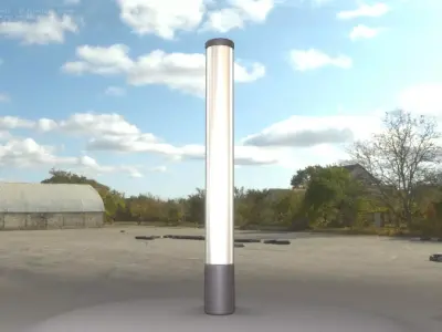 Street Light 10 Basic Low-Poly 180mm Low-poly 3D model