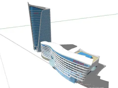 vacation spot-Resort-Fashion Leisure Hotel-093 3D model