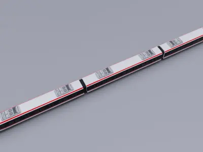 High-speed Railway Low-poly 3D model