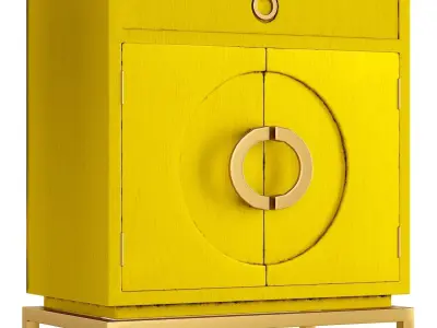 DISK Yellow 2-door sideboard KARE DESIGN 3D model