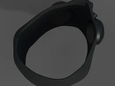 Gas mask respirator scifi futuristic 3d  Low-poly 3D model 4