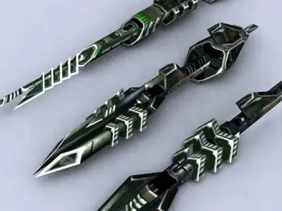 3DRT - Sci-Fi Fighters Fleet - Fighter 16 Low-poly 3D model