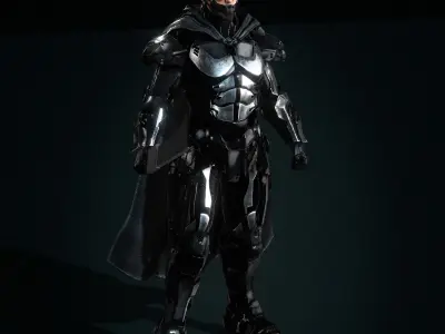 Sci Fi Assassin Character Low-poly 3D model